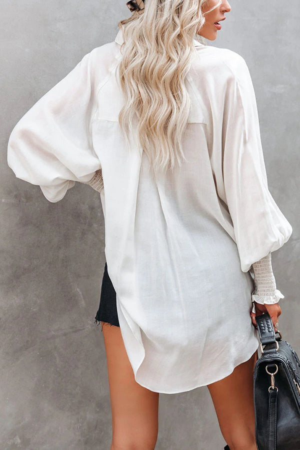 Make A Move Button Pockets Shirt - Fashionpara