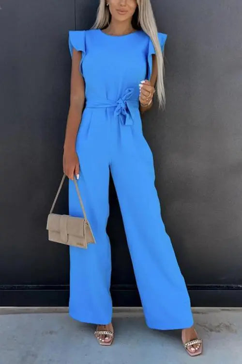 Impression Of You Ruffles Bleted Jumpsuits - Fashionpara