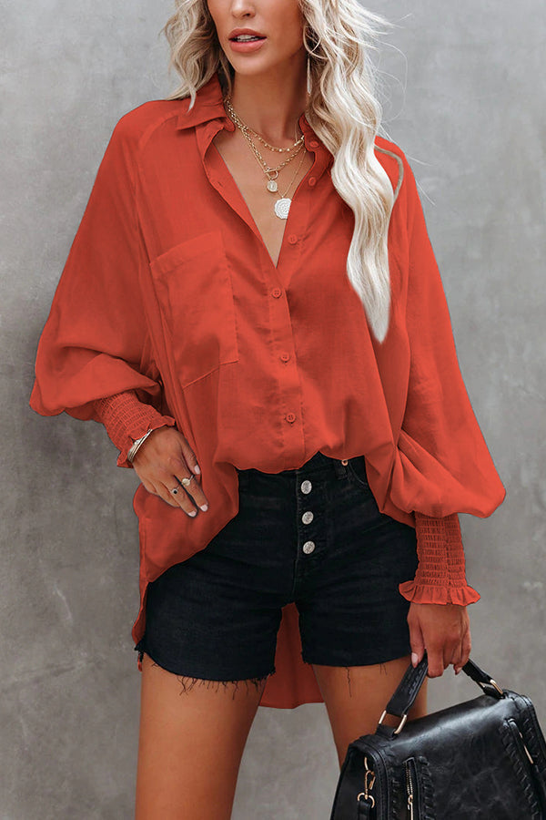 Make A Move Button Pockets Shirt - Fashionpara