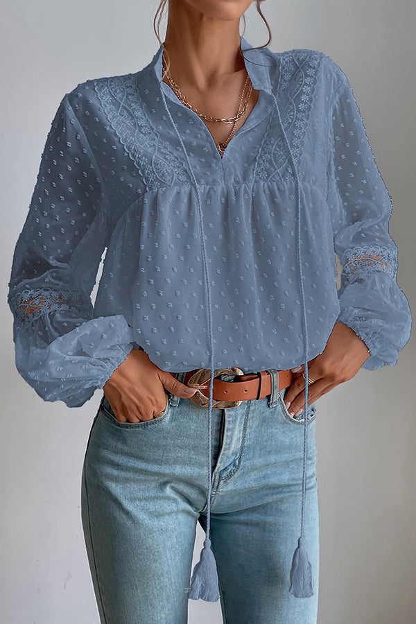 Swiss Dot Babydoll Top - Fashionpara