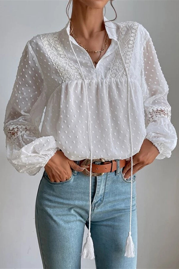 Swiss Dot Babydoll Top - Fashionpara
