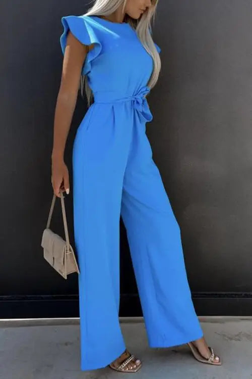 Impression Of You Ruffles Bleted Jumpsuits - Fashionpara