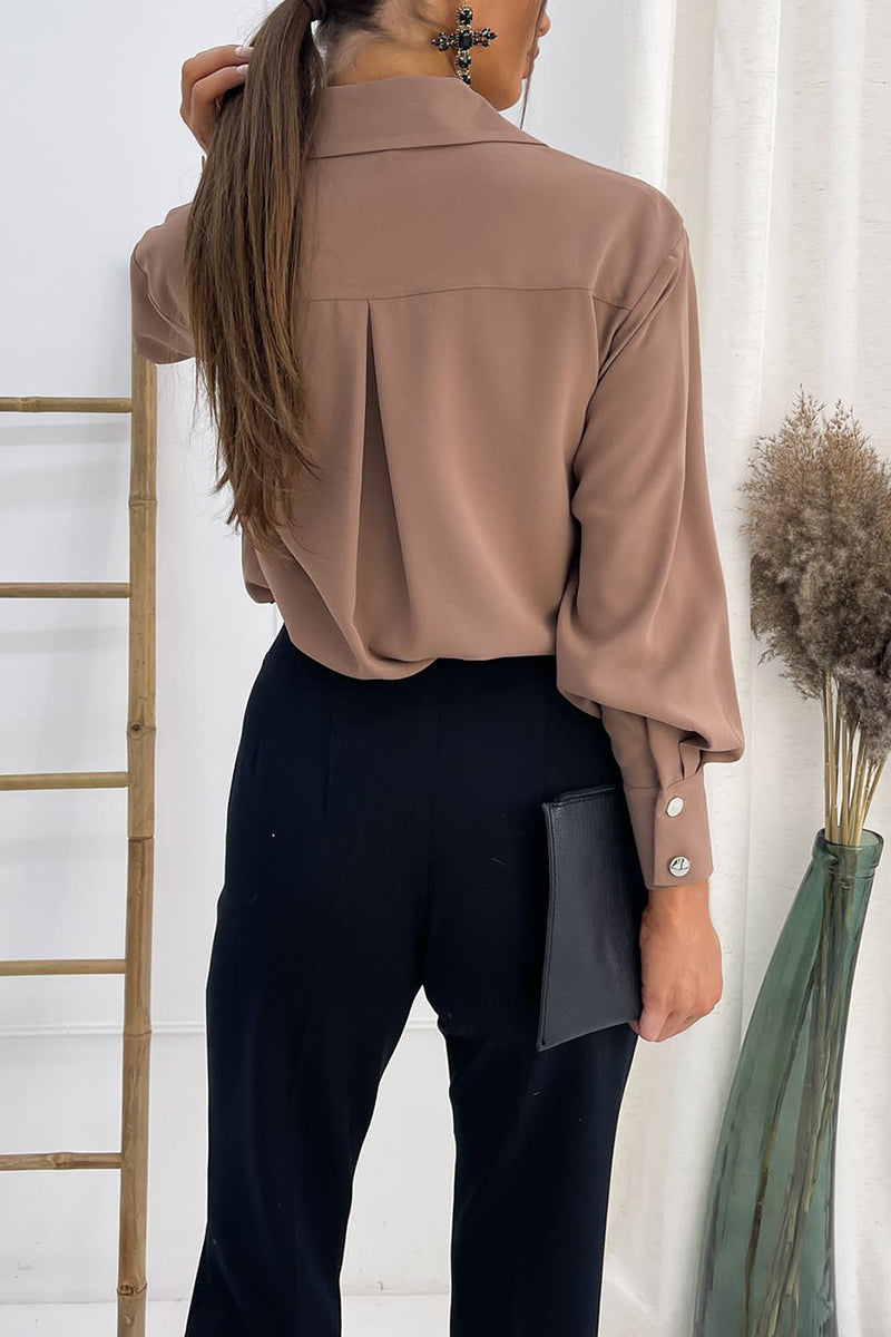 Drop Shoulder Button Shirt - Fashionpara