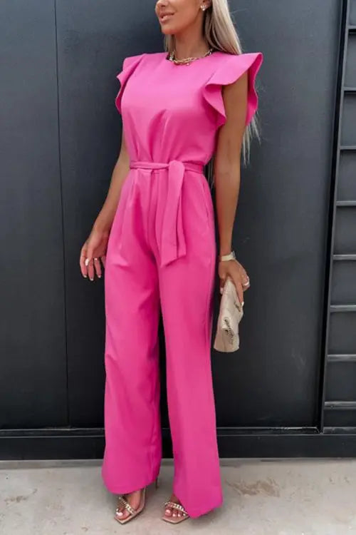 Impression Of You Ruffles Bleted Jumpsuits - Fashionpara