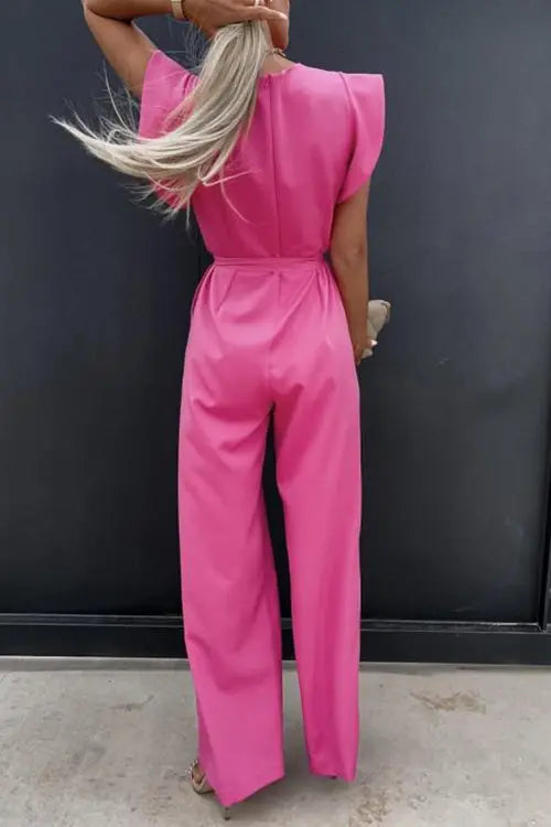 Impression Of You Ruffles Bleted Jumpsuits - Fashionpara