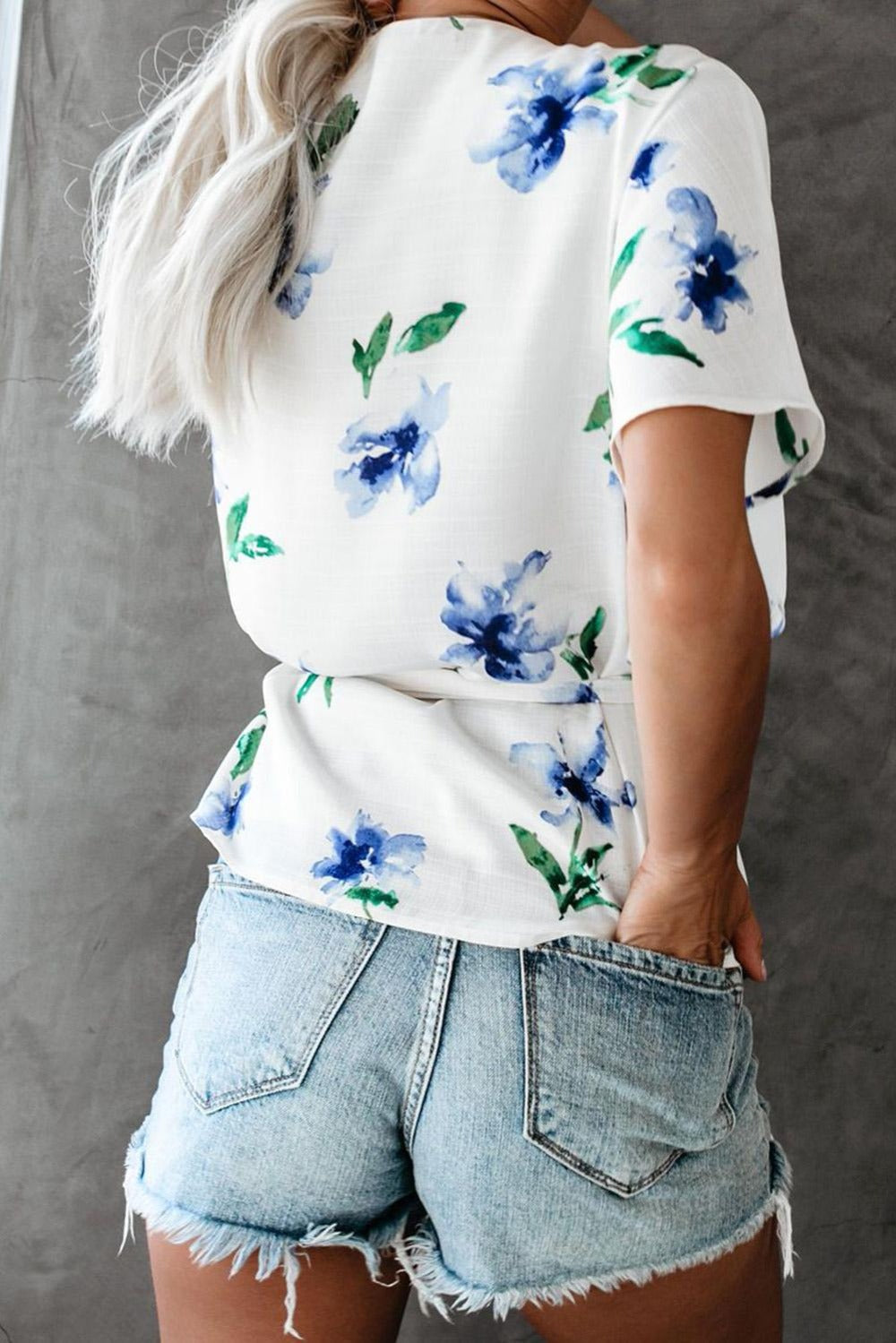 All Of Me Floral Tie Wrap Top - Fashionpara