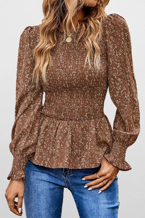 In the Moment Floral Smocked Top - Fashionpara