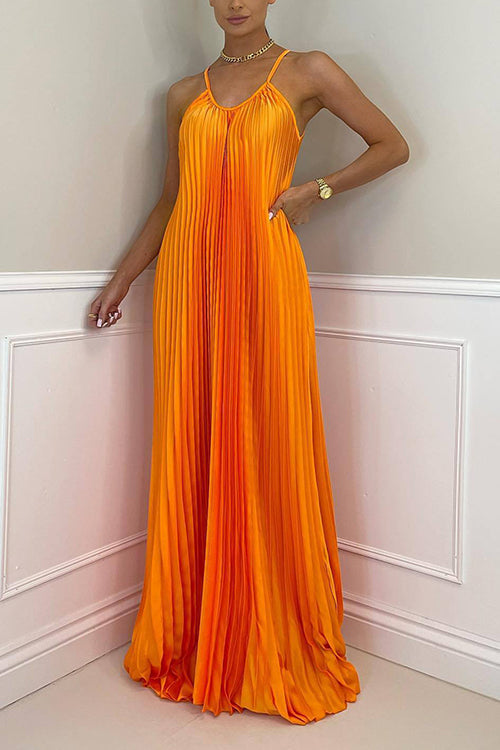 Breeze Slip Pleated Maxi Dress - Fashionpara