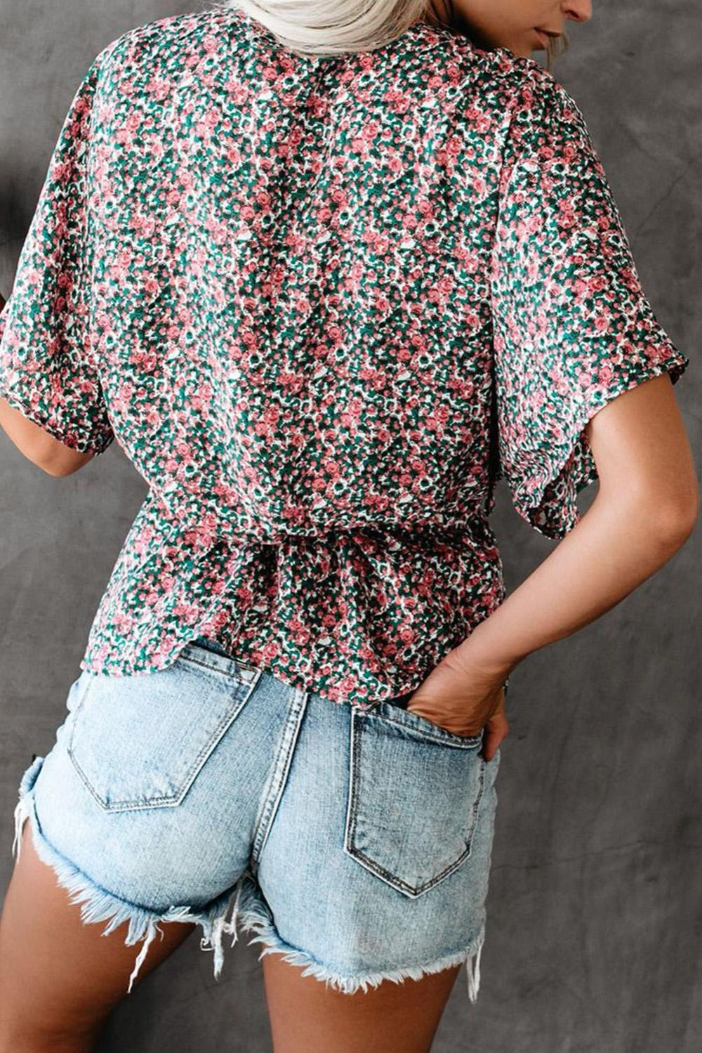 All Of Me Floral Tie Wrap Top - Fashionpara