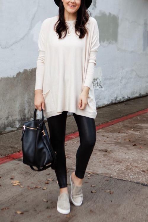 Pockets Long Sleeve Loose T Shirt - Fashionpara