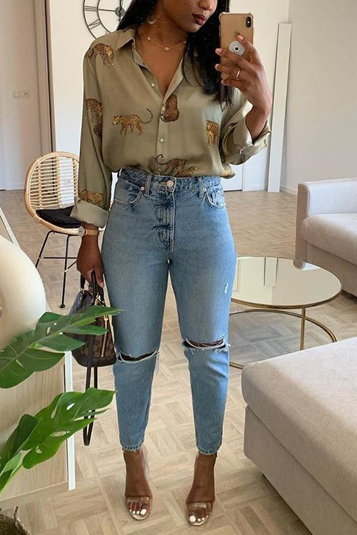 Animal Print Shirt - Fashionpara