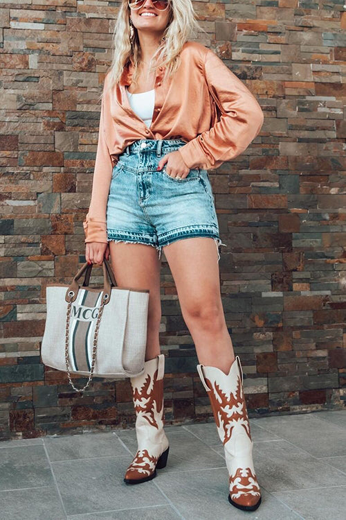 Classic With A Twist Satin Shirt - Fashionpara