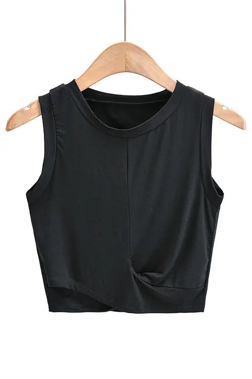 Cross O Neck Tank Top - Fashionpara
