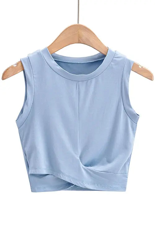 Cross O Neck Tank Top - Fashionpara