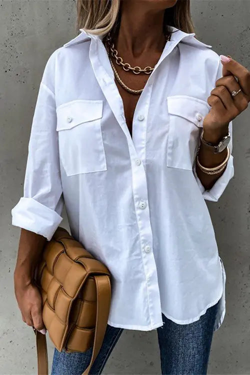 Back To Basics Pockets Button Shirt - Fashionpara