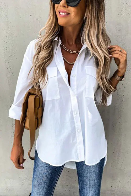 Back To Basics Pockets Button Shirt - Fashionpara