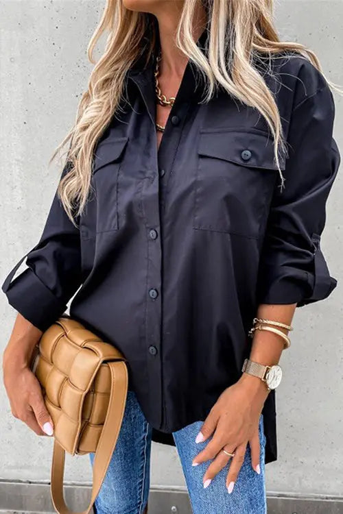 Back To Basics Pockets Button Shirt - Fashionpara