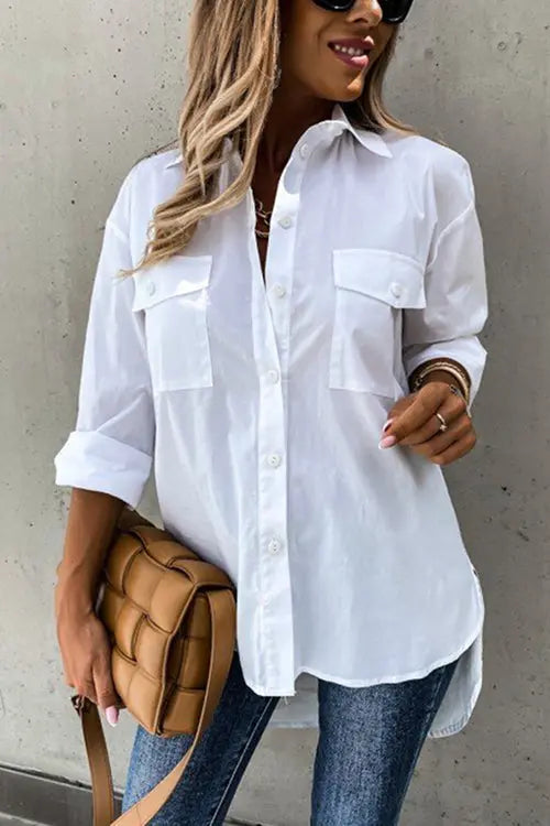 Back To Basics Pockets Button Shirt - Fashionpara