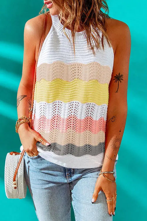 Colorblock Tank Top - Fashionpara