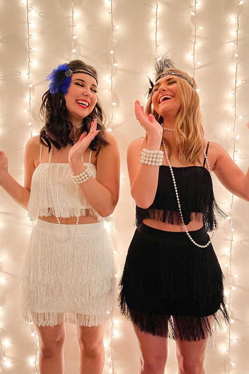 Layer Tassels Skirts Set - Fashionpara