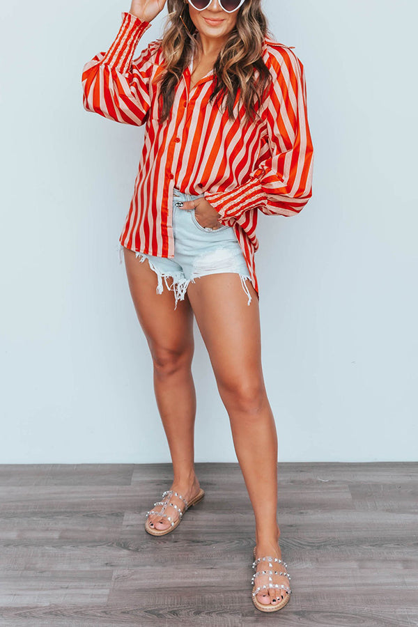 Make A Move Button Pockets Shirt - Fashionpara