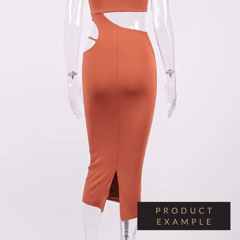Lisa Bodycon Midi Dress - Pearl White - Fashionpara