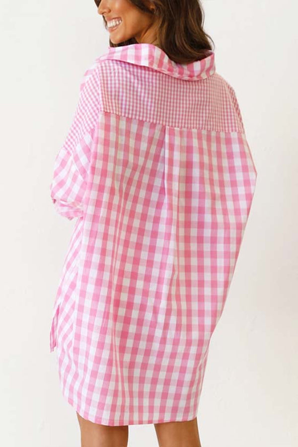One Split Wonder Plaid Button Shirt - Fashionpara