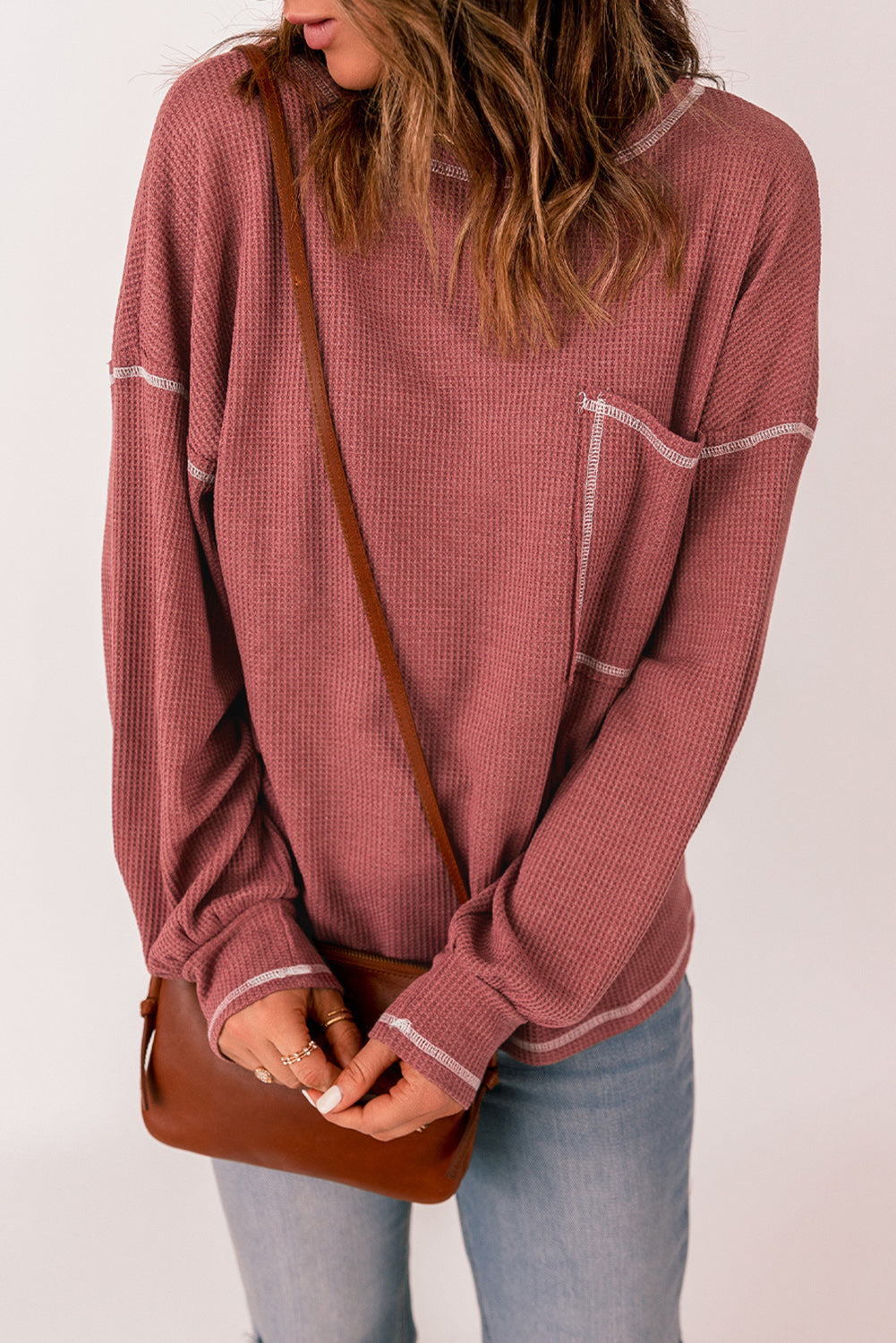 Finally Friday Waffle Knit Top - Fashionpara