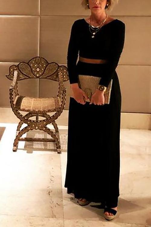 Solid Crop Wide Leg Pants Set - Fashionpara