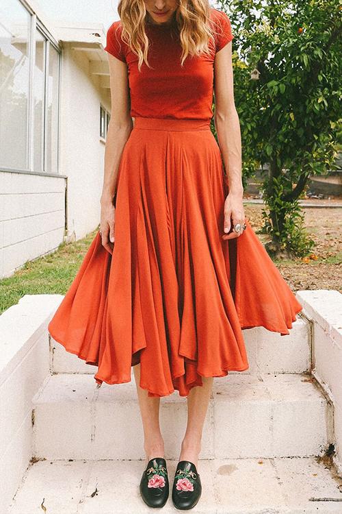 High Waist Pockets Bow Tie Skirts - Fashionpara