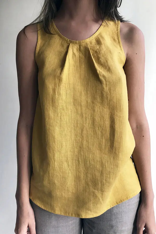 Tucks O Neck Sleeve Blouse - Fashionpara