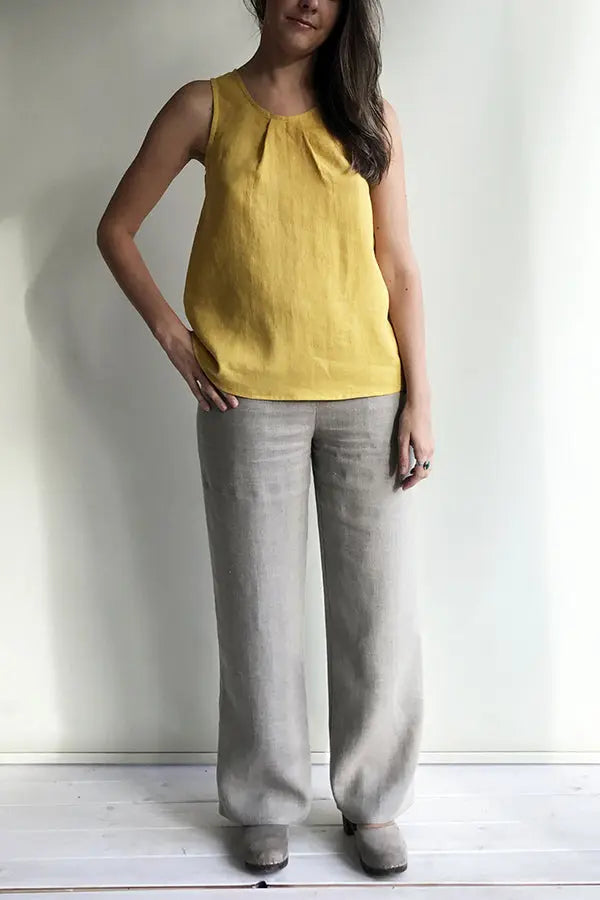 Tucks O Neck Sleeve Blouse - Fashionpara