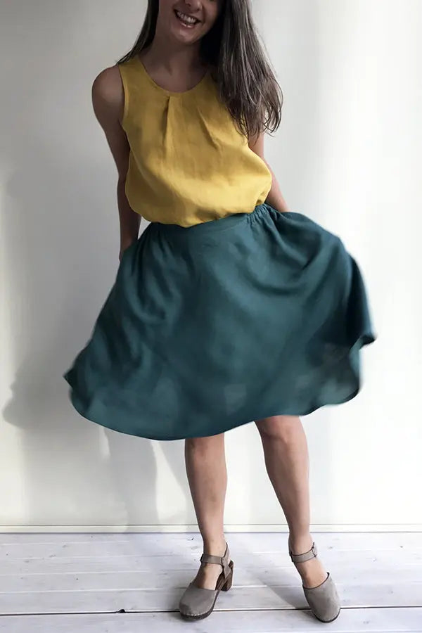 Tucks O Neck Sleeve Blouse - Fashionpara