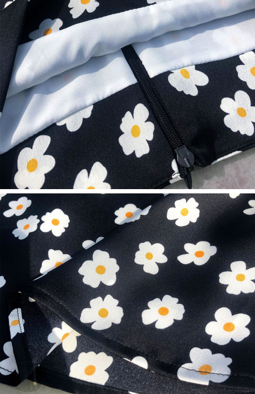 Women's High Waist Satin Print A Fashion Sexy Half-Body Skirt - Fashionpara