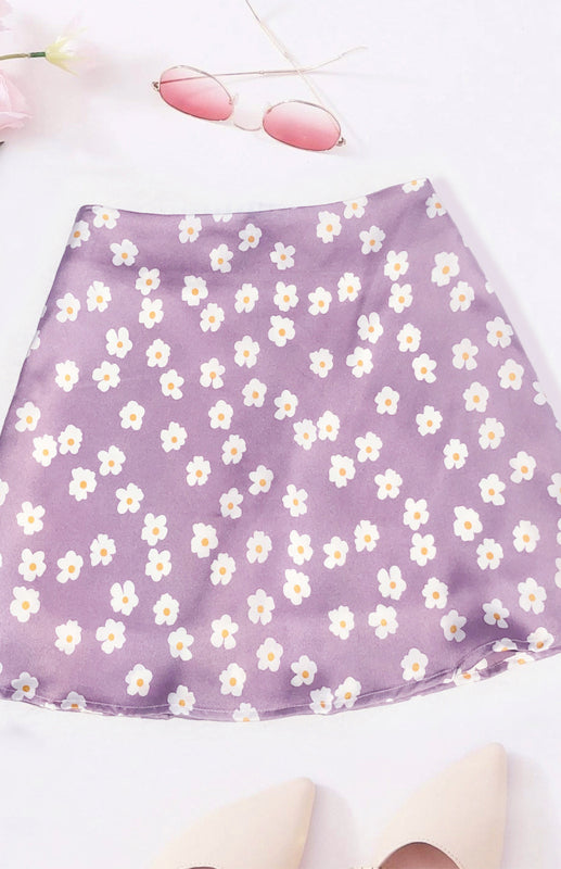 Women's High Waist Satin Print A Fashion Sexy Half-Body Skirt - Fashionpara