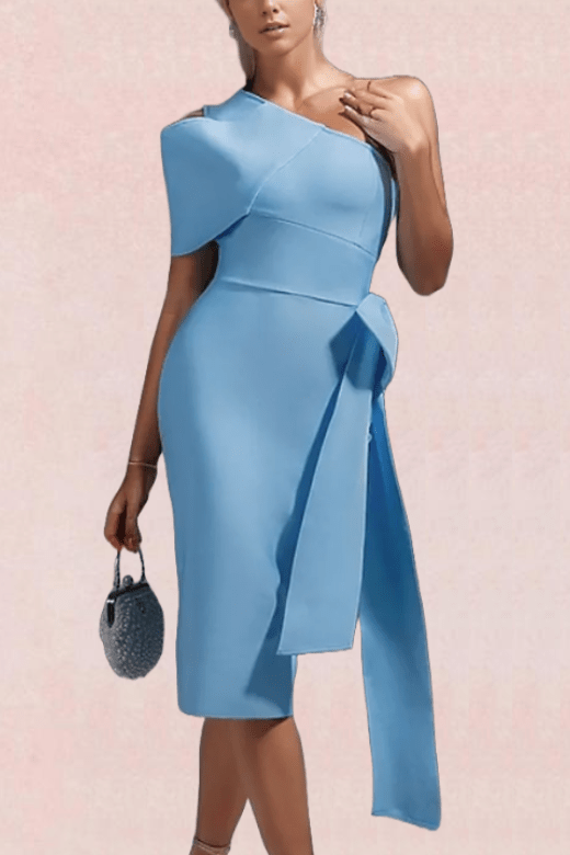 Pav Bandage Midi Dress - Sky Blue - Fashionpara