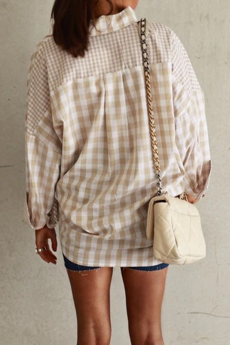 One Split Wonder Plaid Button Shirt - Fashionpara