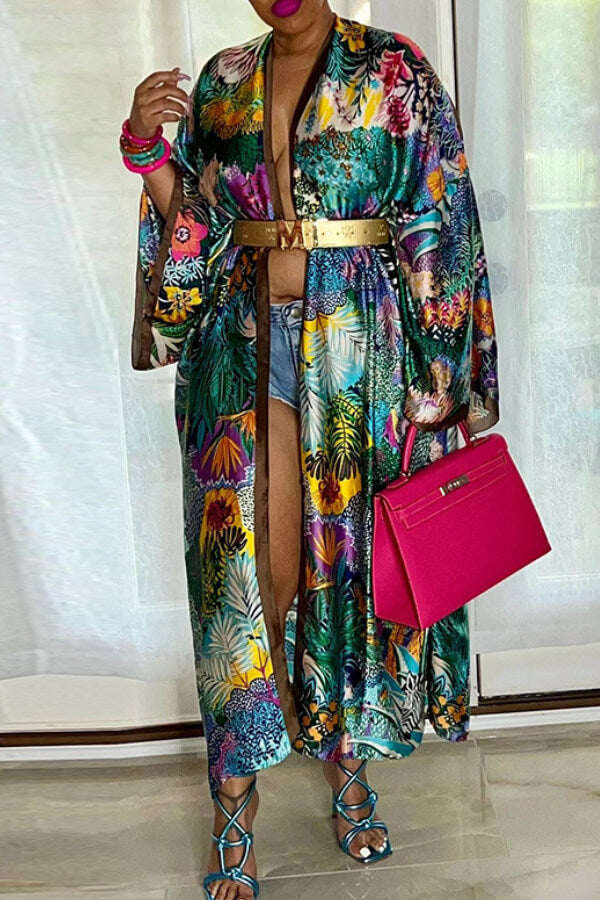 Multi-print fashion casual windbreaker - Fashionpara