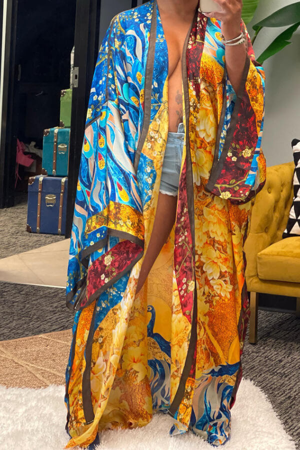 Multi-print fashion casual windbreaker - Fashionpara