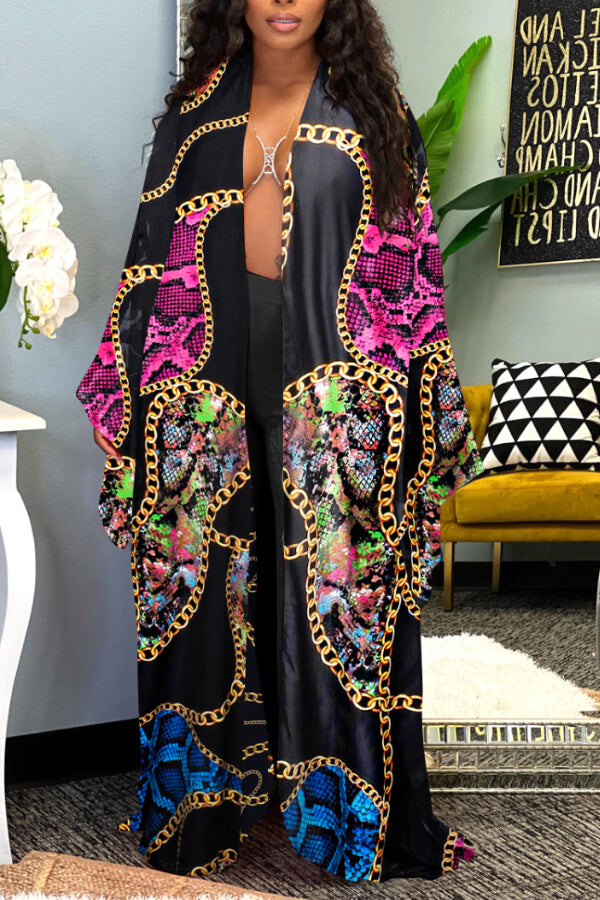 Multi-print fashion casual windbreaker - Fashionpara