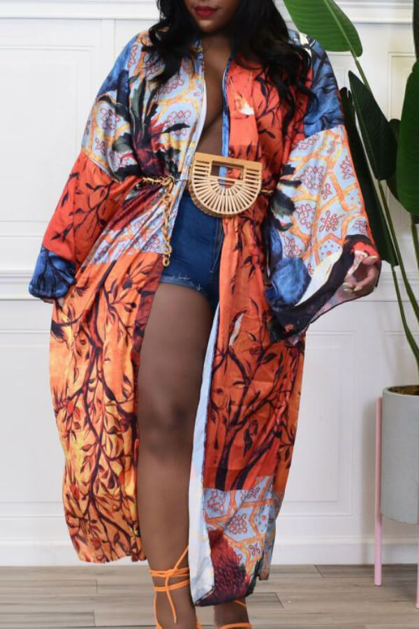 Multi-print fashion casual windbreaker - Fashionpara