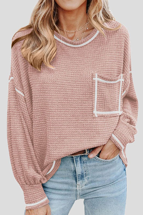 Finally Friday Waffle Knit Top - Fashionpara