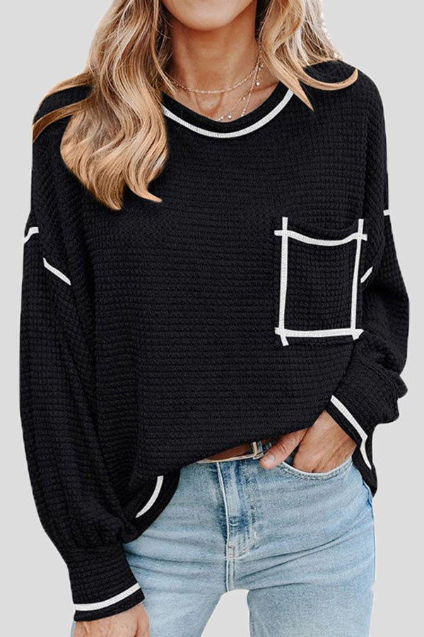 Finally Friday Waffle Knit Top - Fashionpara
