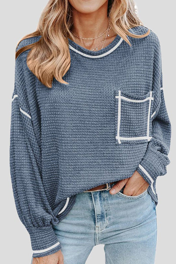 Finally Friday Waffle Knit Top - Fashionpara