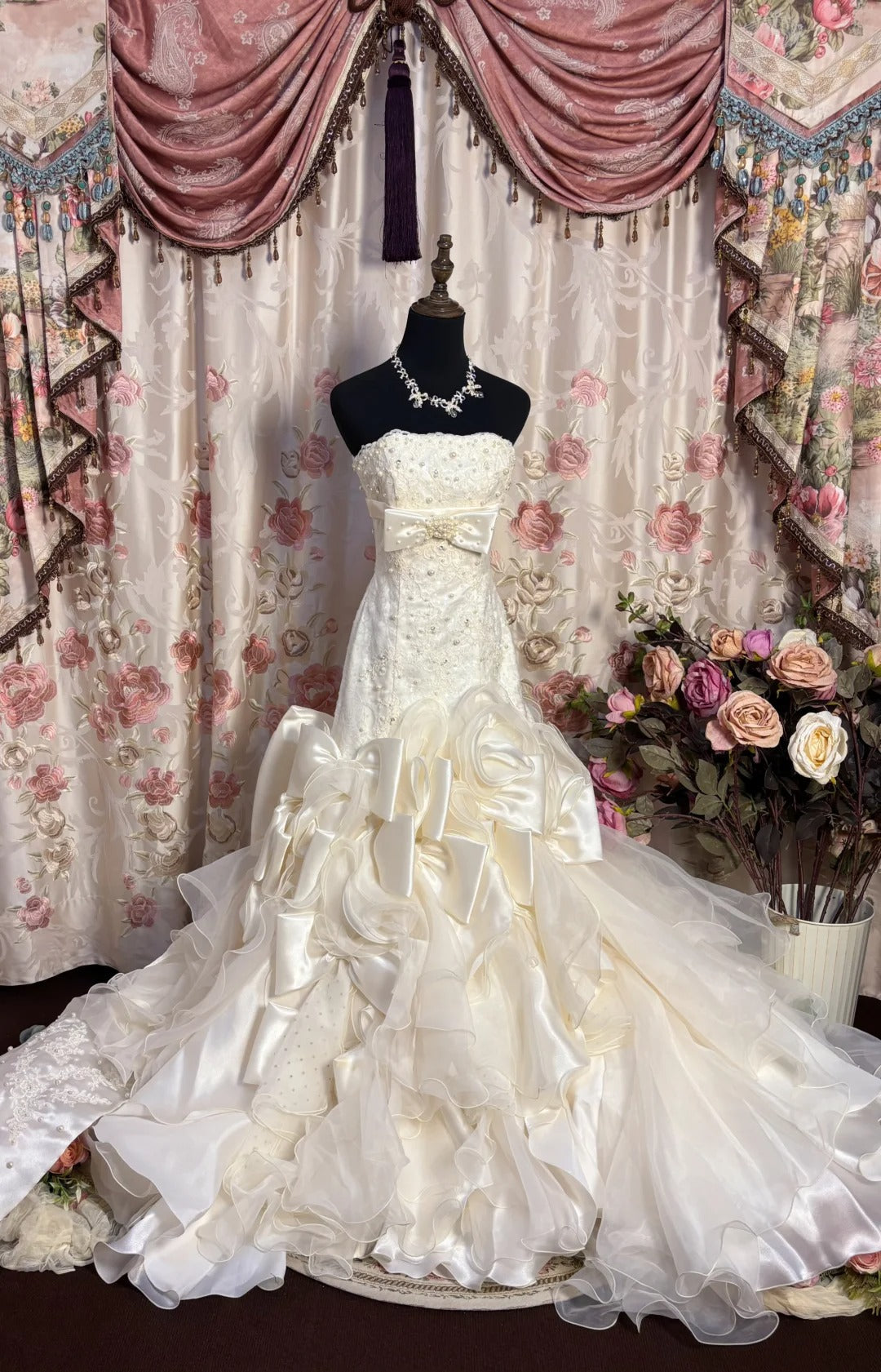 Strapless Long Elegant Wedding Dresses Princess Bridal Gown