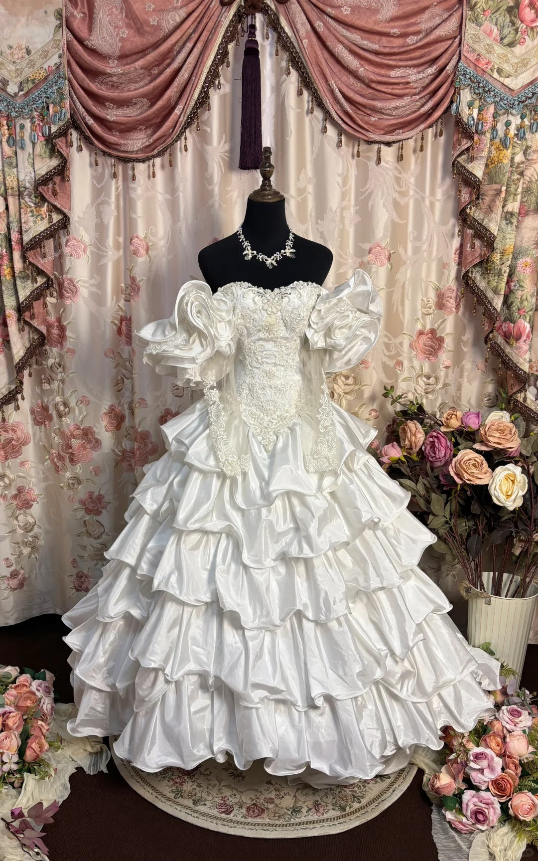 A Line Long Elegant Wedding Dresses Princess Bridal Gown