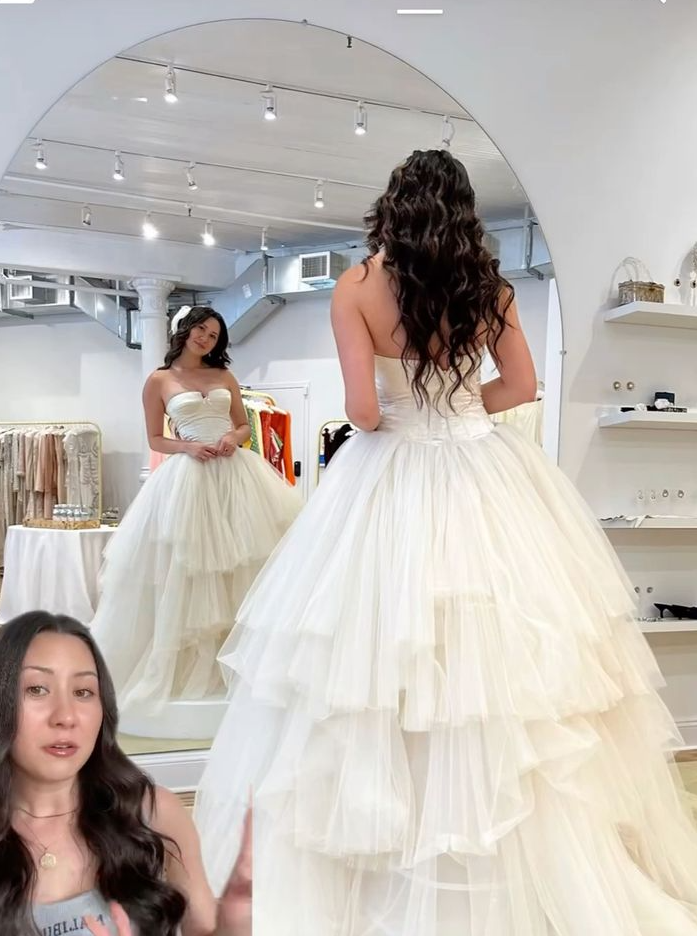 A-line Evening Gown Long Evening Party Prom Dresses Strapless Wedding Dresses