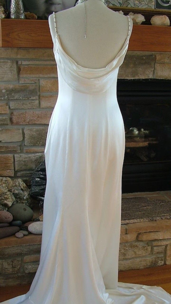 Vintage White Mermaid Prom Dress Wedding Dress