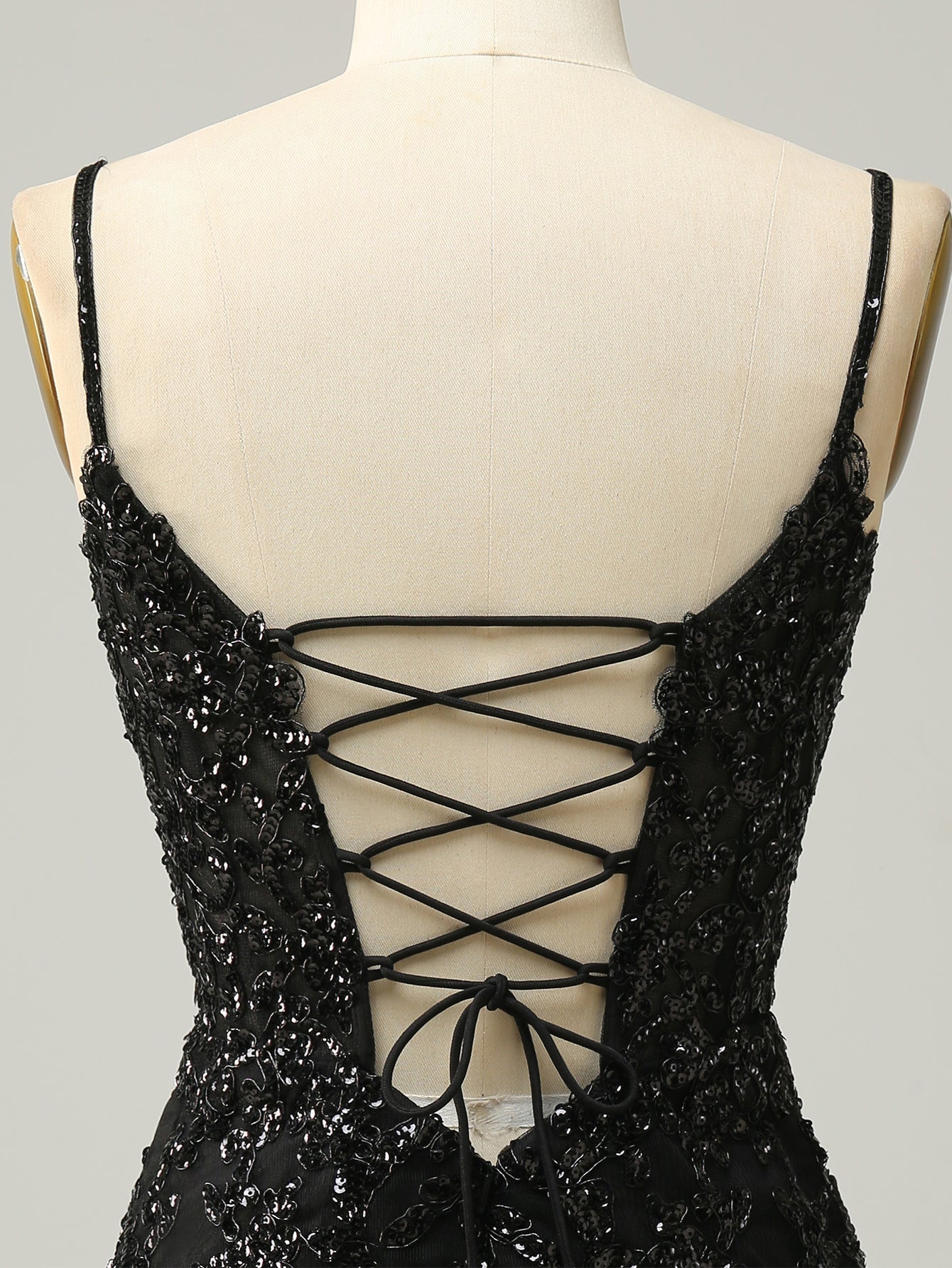 Bodycon Black Sequins Short Homecoming Dress - Fashionpara