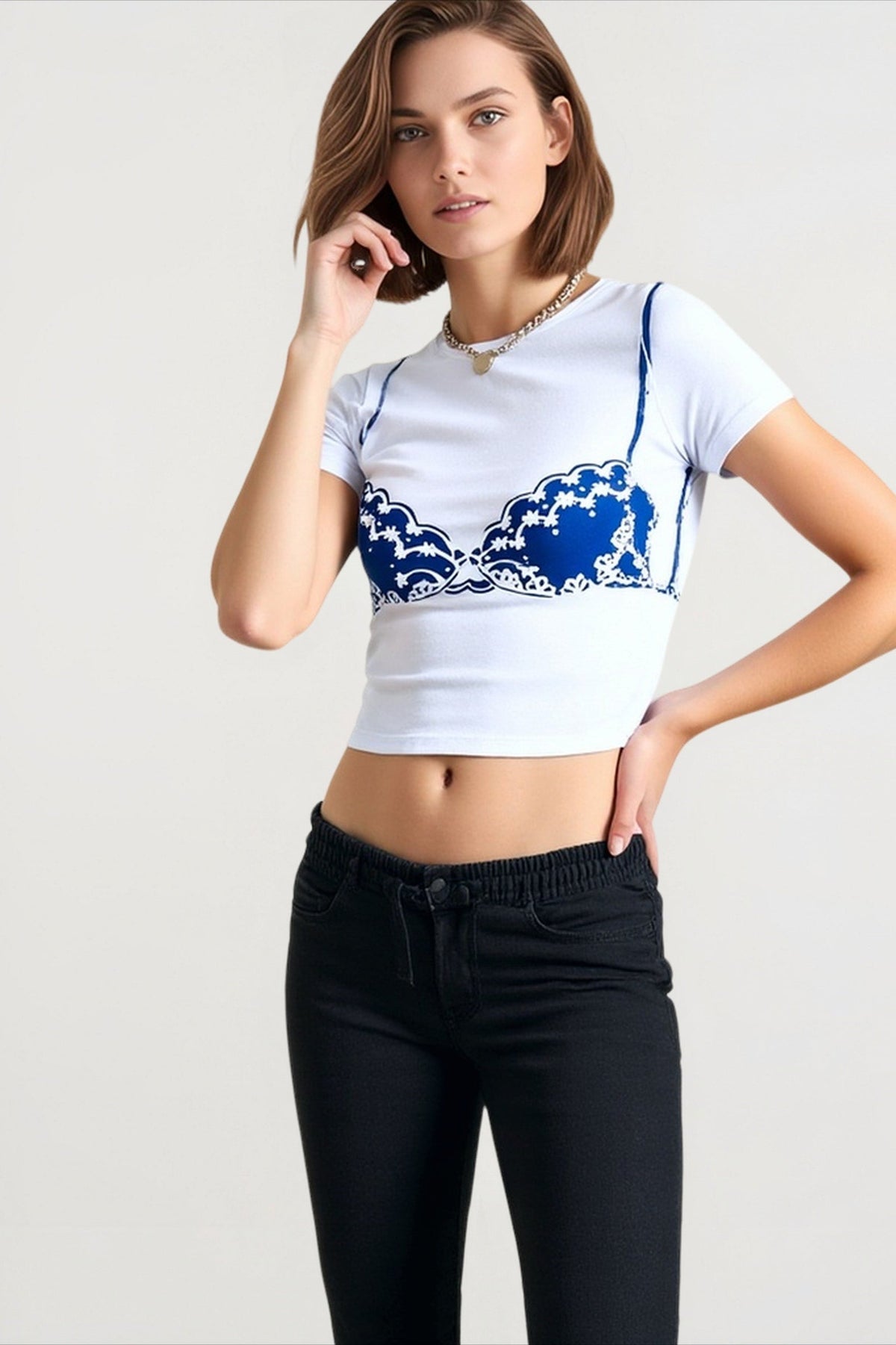 Lingerie Graphic Slim Top